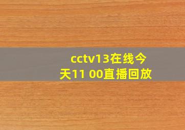 cctv13在线今天11 00直播回放